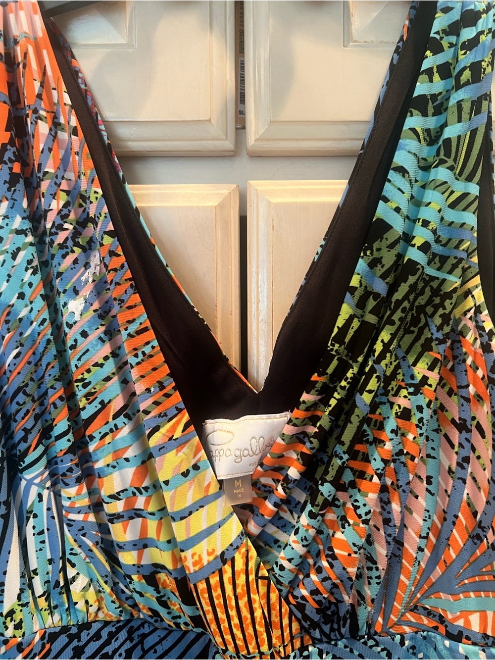 Pappagallo Multicolor Tropical Leaf Print Maxi Dress - Picture 2 of 7